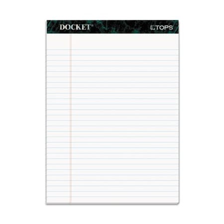 Tops Business Forms TOPS, DOCKET RULED PERFORATED PADS, WIDE/LEGAL RULE, 8.5 X 11.75, WHITE, 12PK 63410